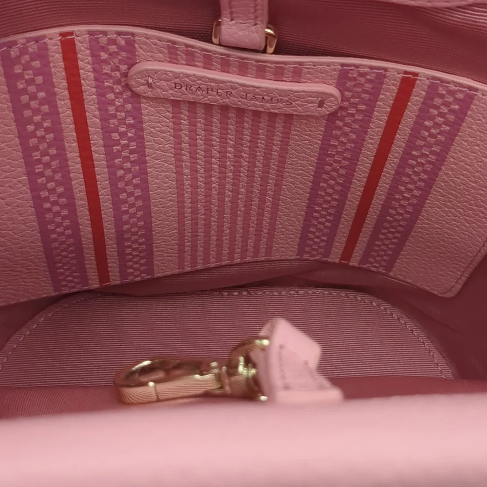 Draper James Pink and White Crossbody Bag